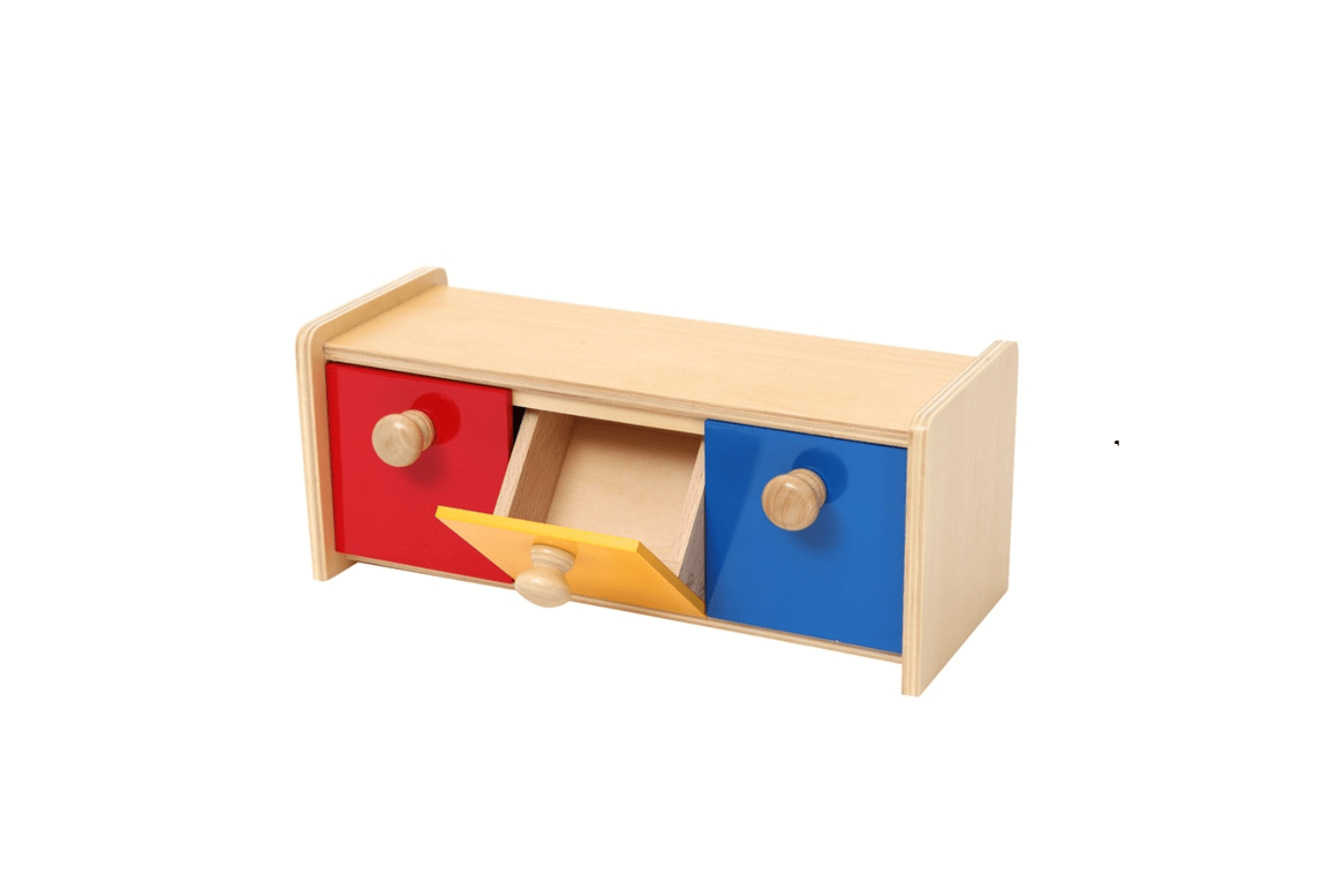 Rectangular Box with Bins, Developmental Aids for Opening and Closing, Montessori materials, Montessori toddler materials, The Montessori Room, Toronto, Ontario, Canada.