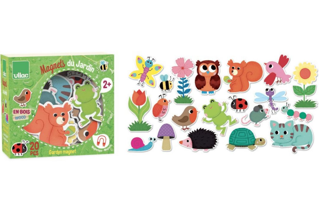Garden Magnets by Vilac, magnets for toddlers, wooden magnets, The Montessori Room, Toronto, Ontario, Canada.