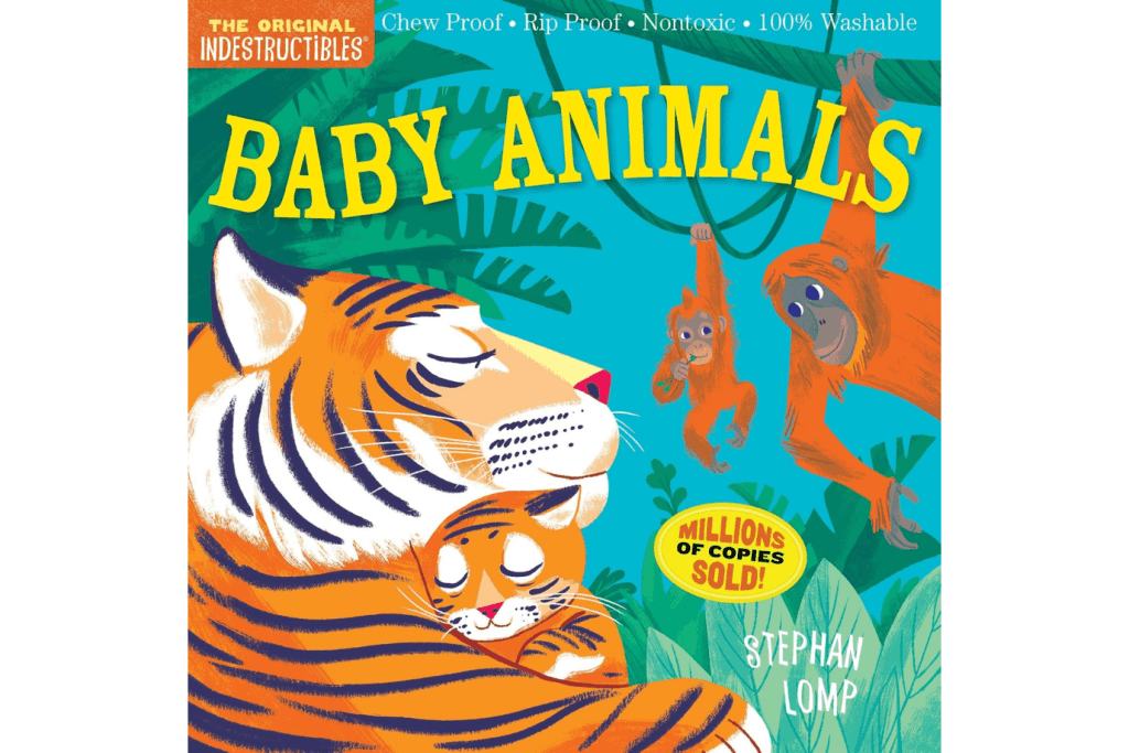 Indestructibles: Baby Animals, books for babies, books for infants, books for newborns, Indestructibles series, books that won't rip, books baby can chew on, travel books for babies, books that won't tear, best books for babies, best gift for newborn, best baby shower gift, The Montessori Room, Toronto, Ontario, Canada.