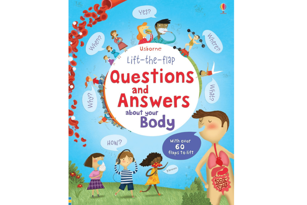 Lift-the-flap Questions and Answers about your Body by Katie Daynes, how the body works for kids, Toronto, Canada