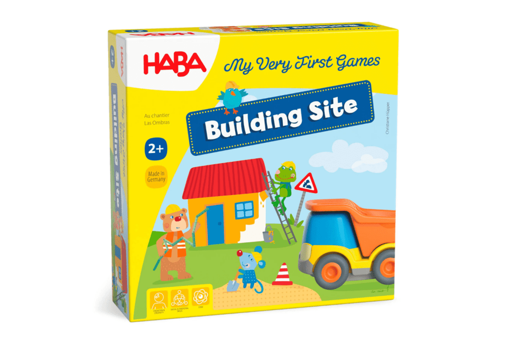 My Very First Games - Building Site, HABA toys, board games for toddlers, cooperative board games, first board games for toddlers, The Montessori Room, Toronto, Ontario, Canada.