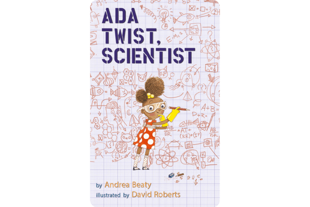 Yoto Card: Ada Twist Scientist & The Questioneers, Rosie Revere, Engineer, Ada Twist, Scientist, Iggy Peck, Architect, Sofia Valdez, Future Prez, Aaron Slater, Illustrator, Lila Greer, Teacher of the Year, Yoto Cards Toronto, The Montessori Room, Toronto, Ontario, Canada.