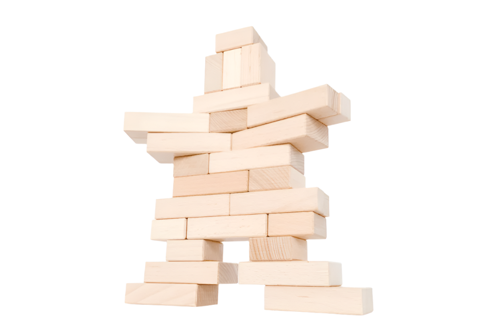 Papoose Wood Blocks Mixed (30 pcs)