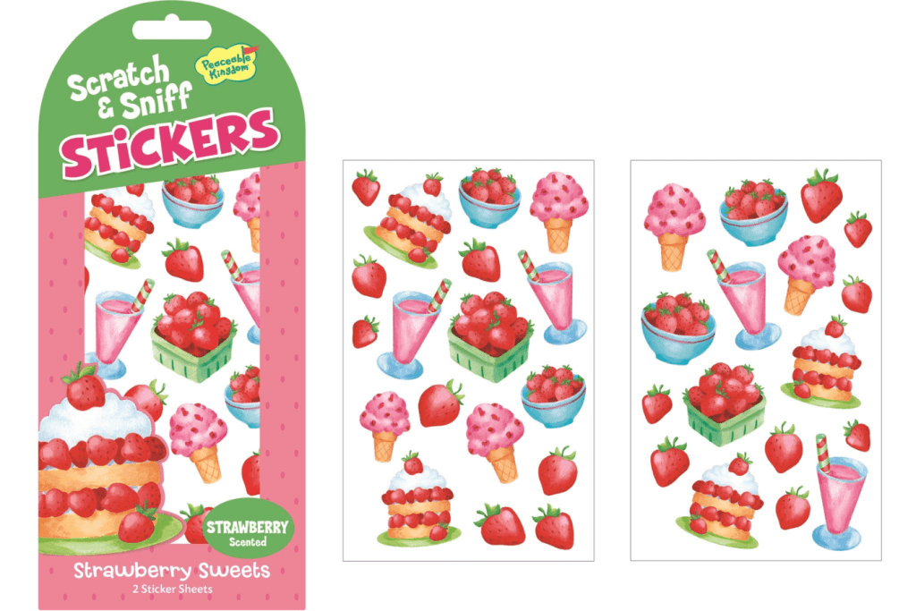 Peaceable Kingdom Stickers - Scratch & Sniff, Glow In The Dark, Googly Eyes, Puffy and Foil, stickers for children, loot bag ideas, stocking stuffers, easter basket ideas, The Montessori Room, Toronto, Ontario, Canada. 