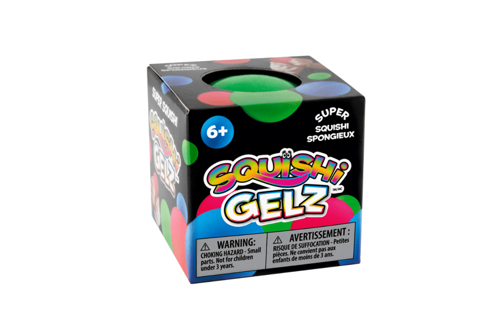 Squishi Gelz Fidget Ball, stress ball, quiet fidget toys, quiet fidgets, fidget toys for school, fidget toys for the classroom, Toronto, Canada